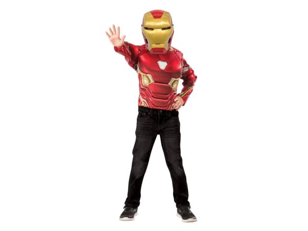 Iron Man AVENGERS INFINITY WAR Muskuløs overkrop med maske, 4-7 år