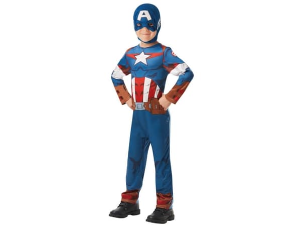 Kapteeni Amerikka klassinen puku puku (3-9 vuotta)(Koko 128/L)