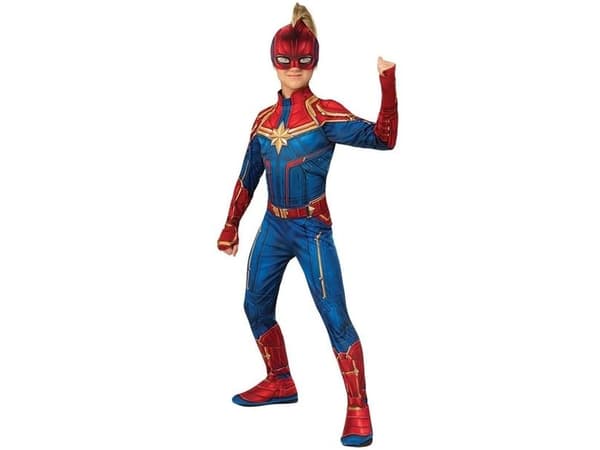 Captain Marvel Kostume Udklædningstøj (3-7 år)(Str. 116/S)