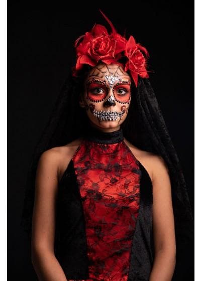 Självhäftande ansiktsdekorationer - Mexican Skull