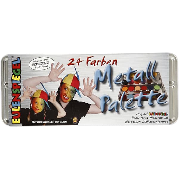 Eulenspiegel ansiktsfärg palett - Mixade färger - 24 färger