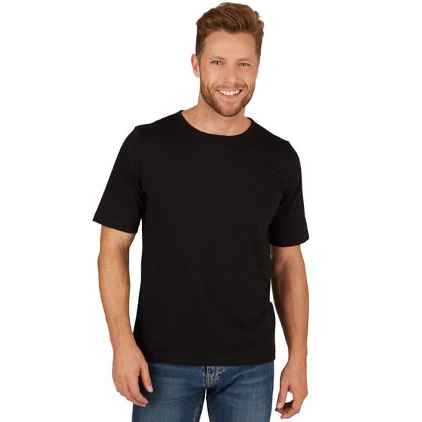 Herre T-shirt med rund halsudskæring sort