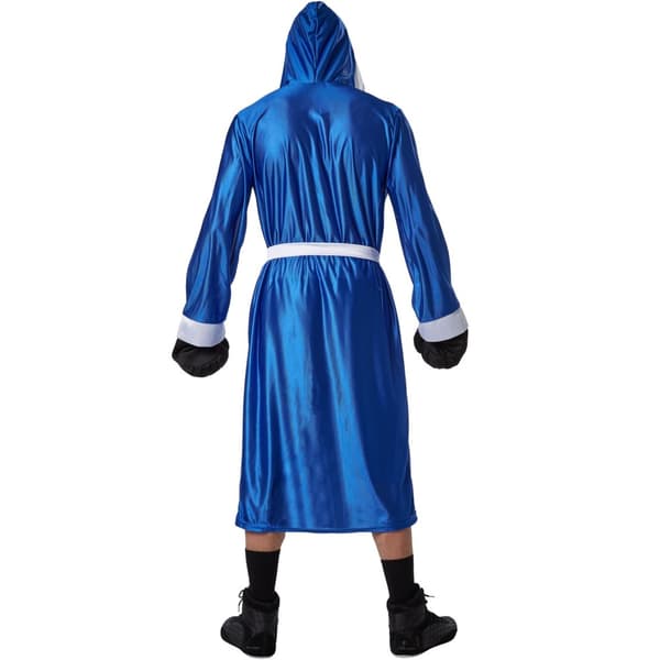 Bokser kostume mand blå//hvid