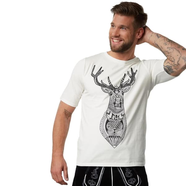 T-Shirt med print hjortehoved