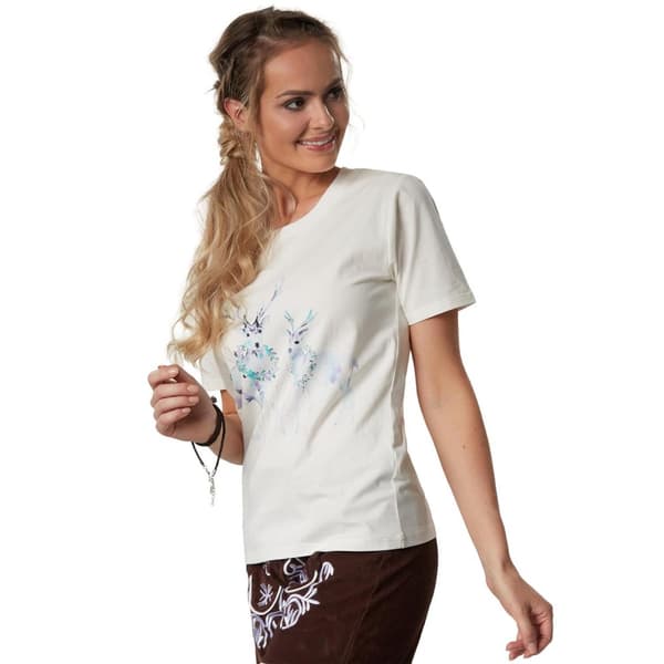 T-Shirt med print hjorte krydsning