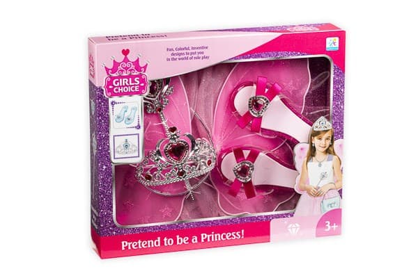 Udklædningssæt Fe/Prinsesse, pink