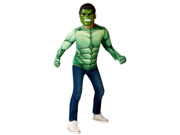 Marvel Hulk Muskuløs overkrop med maske, 4-7 år
