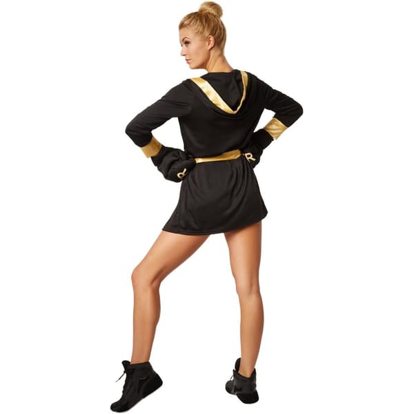 Bokser kostume kvinde sort/guld