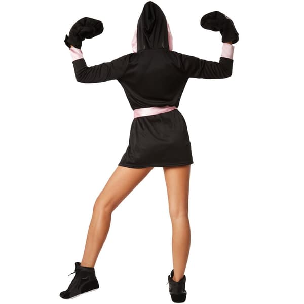 Bokser kostume kvinde sort/pink