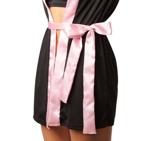 Bokser kostume kvinde sort/pink