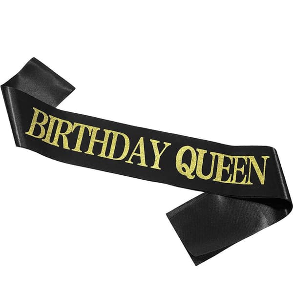Ordensband, Birthday Queen - Svart