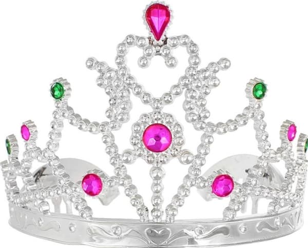 GoDan Tiara silver princess tiara with stones - 1 pc. Universal