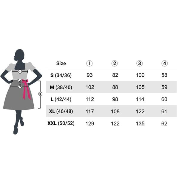 Kvinde kostume mini dirndl Burgau model 2