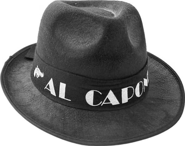 GoDan Al Capone gangsterhatt - svart - 1 stk universal