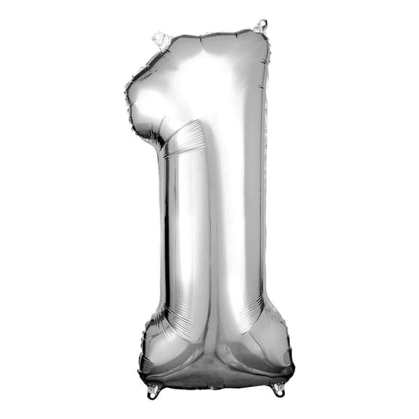 Sifferballong Silver Metallic