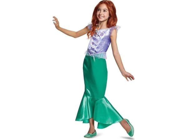 GoDan Kostym Ariel Classic - Lilla Sjöjungfrun Storlek S 5-6 år