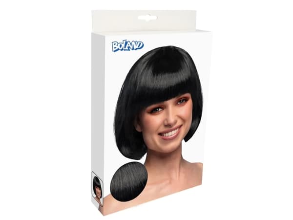 Boland 85881, Parykk til kostyme, Voksen, Hunkjønn, Polyester, Sort, 212 g