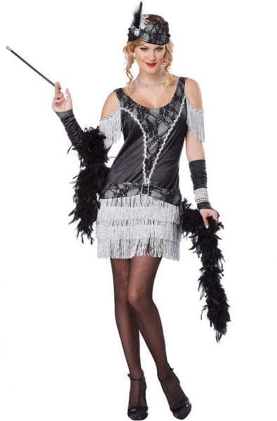 Elegant Flapper Charleston Razzle Dazzle Maskeraddräkt