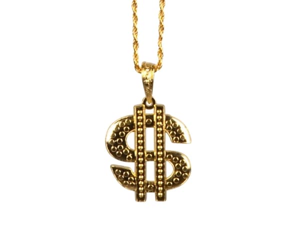 Boland 00633, Fancy dress necklace, Adult, Any gender, Iron, Gold, 55 mm