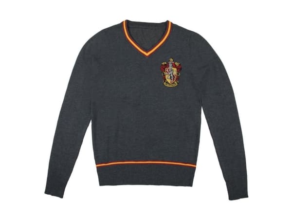 Harry Potter - Gryffindor - Grey Knitted Sweater - Small /Movies and TV-shows