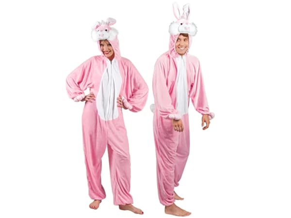 Boland 88014, Fancy kostyme, Voksen, Unisex, Dyr, Dyr, Rosa, Hvit