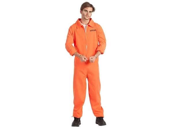 Orange fangedragt kostume