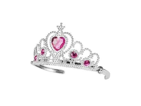 Boland 8712026440792, Fancy kjole tiara, Barn, Hunkjønn, Polypropylen (PP), Isopor, Rosa, Sølv, 150 mm