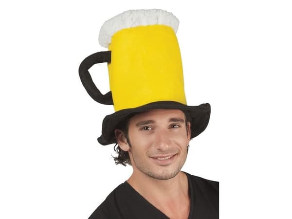 Boland 98996, Smart klädd hatt, Vuxen, Alla kön, Polyester, Svart, Vit, Gul, 80 g