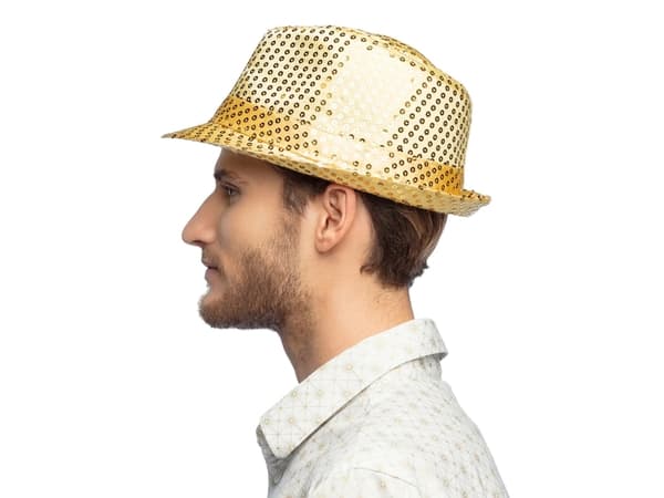 Boland 8712026012913, Hatt til kostyme, Voksen, Alle kjønn, Polyetylentereftalat (PET), Polyester, Gull, 220 mm