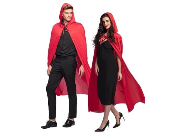 Boland 96937, Maskeradcape, Vuxen, Alla, Polyester, Röd, 1800 mm