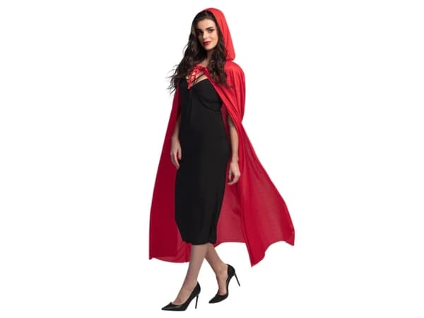 Boland 96937, Maskeradcape, Vuxen, Alla, Polyester, Röd, 1800 mm