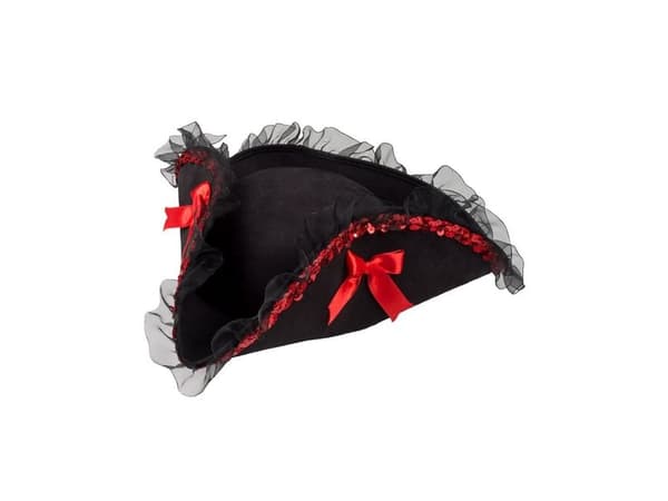 Boland 81933, Hatt til kostyme, Voksen, Hunkjønn, Polyester, Sort, Rød, 140 g