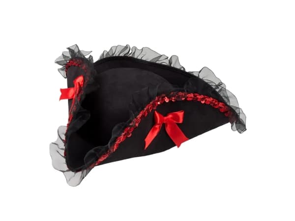 Boland 81933, Hatt til kostyme, Voksen, Hunkjønn, Polyester, Sort, Rød, 140 g
