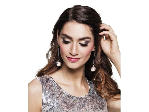 Boland 64415, Fancy dress earring, Adult, Female, Iron, Polystyrene, Silver, 27 g