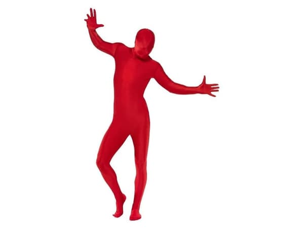 Rødt skinsuit