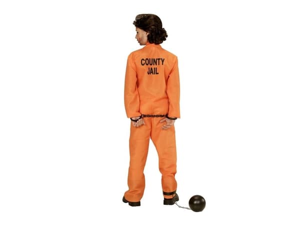 Orange fangedragt kostume