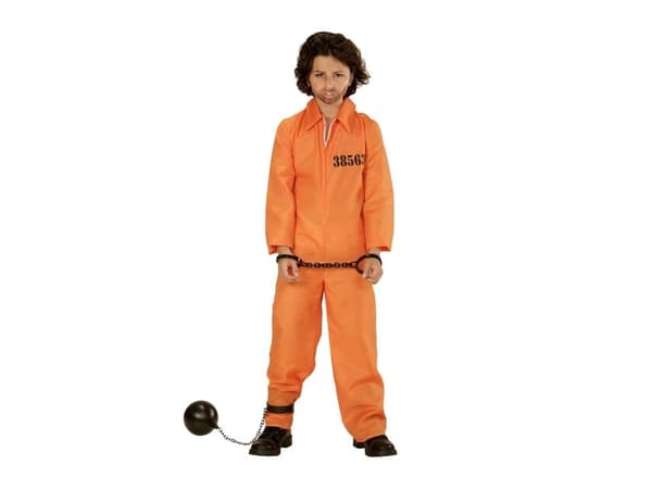 Orange fangedragt kostume