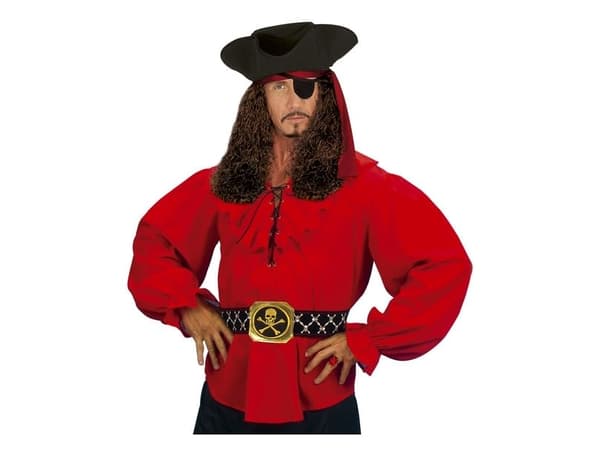 Rød piratskjorte