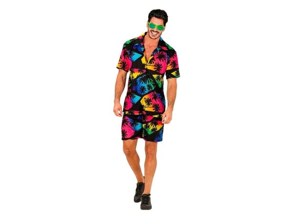 Svart neonfärgat sommarset