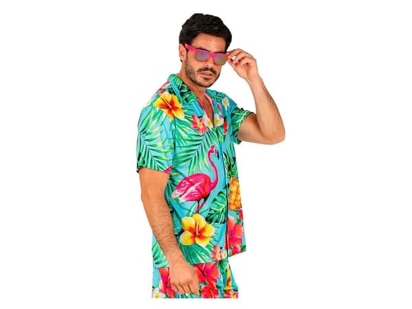 Ljusblå hawaiiskjorta