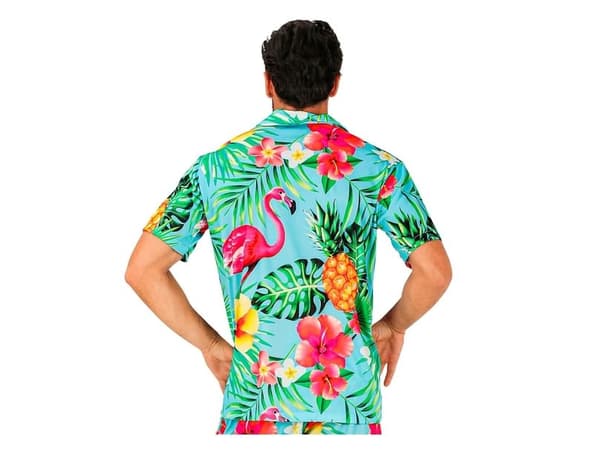 Ljusblå hawaiiskjorta