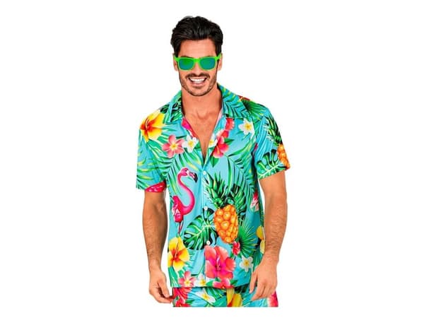 Ljusblå hawaiiskjorta