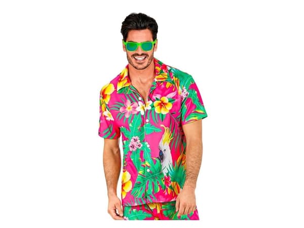 Pink hawaii skjorte