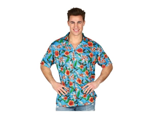 Ljusblå hawaiiskjorta