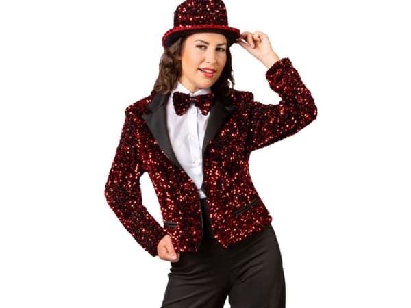 Rød pailletjakke, Luxe