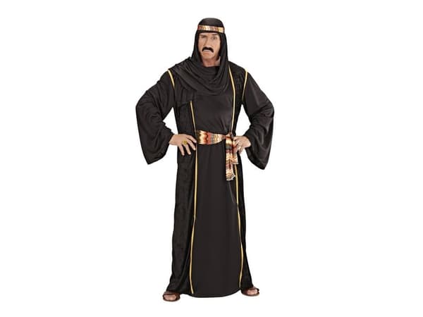Arab sheikki puku, musta