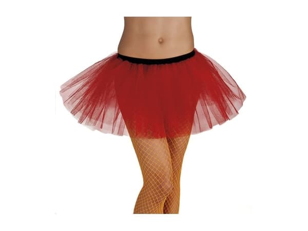 Boland 8712026017017, Ballerinakjol för maskerad, Vuxen, Honkoppling, Polyester, Röd, 1 styck