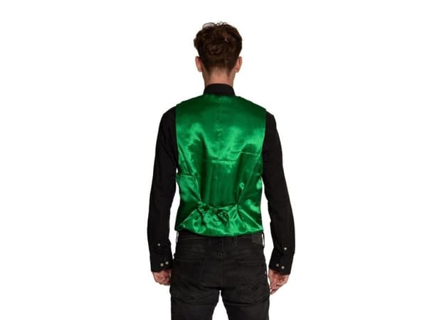Grøn pailletvest og butterfly