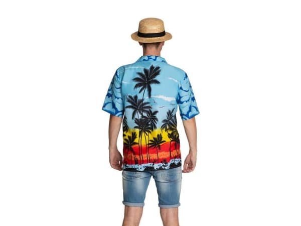 Hawaii skjorte, blåt paradis
