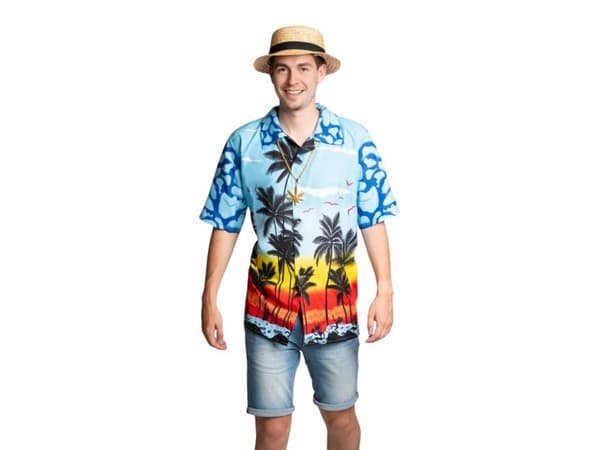 Hawaii-skjorta, blå paradis